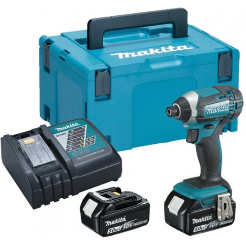 Makita DTD152RTJ Akku-Schlagschrauber 1/4" Li -ion (2x5,0Ah/18V) Makpac