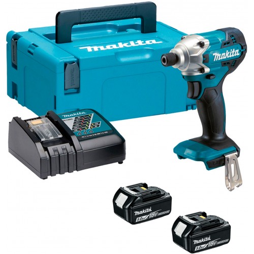 Makita DTD156RTJ Akku Schlagschrauber 1/4" Li-ion LXT (18V/2x5,0Ah) Makpac