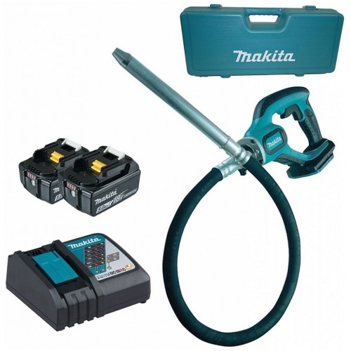 Makita DVR450RTE Akku-Betonverdichter Li-ion LXT (2x5,0Ah/18V)