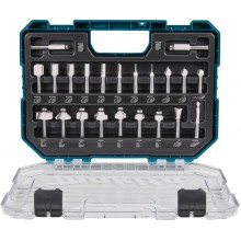 Makita D-74778 Fräser-Set, 22-teilig, Aufnahme 8mm, Transportkoffer