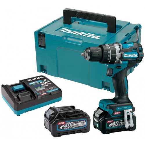 Makita HP002GA201 Akku-Schlagbohrschrauber XGT (2x2,0 Ah/40V) Makpac
