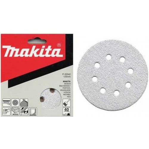 Makita P-33386 Schleifpapier 125mm, K120, 10 Stc, BO5010/12/20/21
