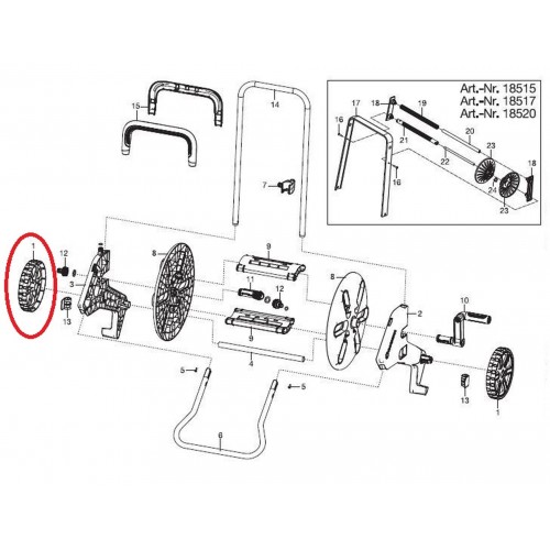 GARDENA Ersatzrad für AquaRoll S 18500-00.600.17