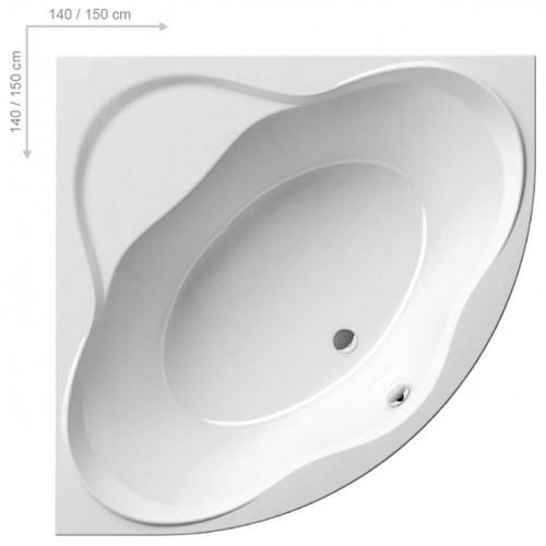 RAVAK NEWDAY Badewanne 150 x 150 snowwhite C661000000