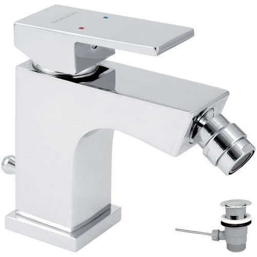 NOVASERVIS NOBLESS EDGE Bidetarmatur mit Ablaufgarnitur, chrom 36011,0