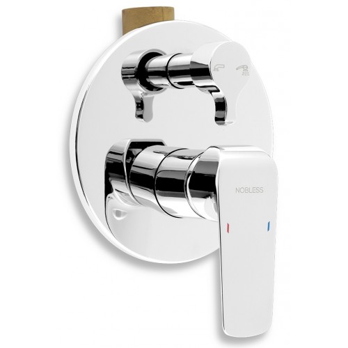 NOVASERVIS NOBLESS TINA Wannenarmatur-Unterputz mit Umschalter, Chrom 38050R,0