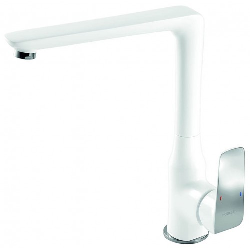NOVASERVIS NOBLESS TINA Küchenarmatur, Weiß/Chrom 38714,1