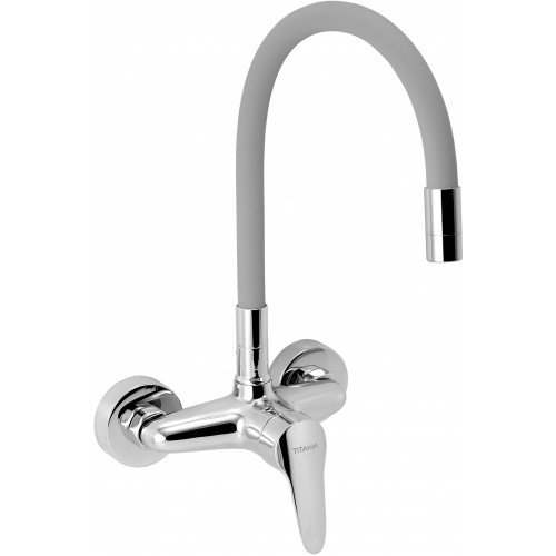 NOVASERVIS ZUMBA Flexible Küchenarmatur Spültischarmatur, 150mm, Grau 94480,0S