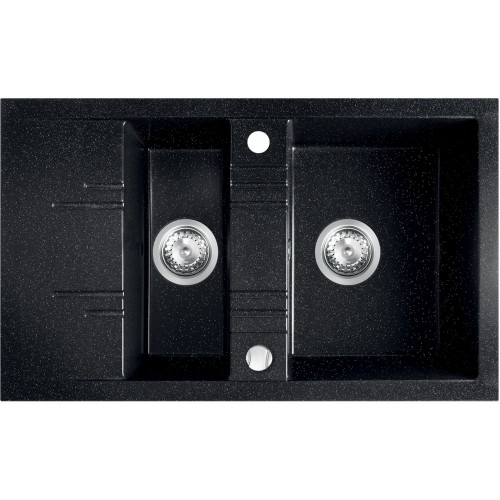 FERRO MEZZO II Granitspüle 790x480mm, Schwarz DRGM3/48/79HA FERRO MEZZO II Granitspüle 790x480mm, Schwarz DRGM3/48/79HA