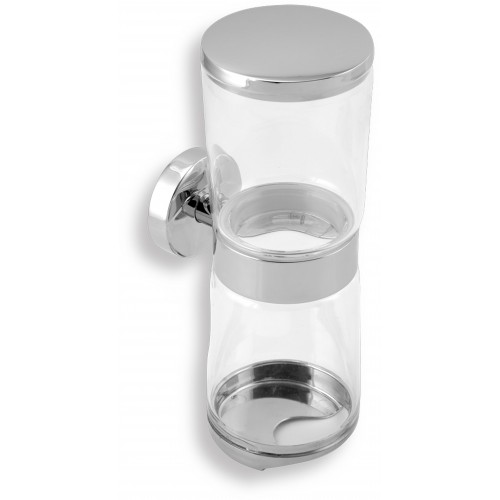 NOVASERVIS METALIA 11 Tampon- und Kosmetikstäbchenspender, glas/chrom 0182,0