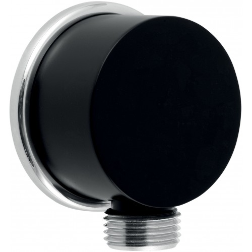 FERRO Universeller Winkelanschluss für Duschschlauch 1/2", schwarz D/STENAA1,5 FERRO Universeller Winkelanschluss für Duschschlauch 1/2", schwarz D/STENAA1,5