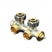 OVENTROP-Anschlussarmatur "Multiblock T" 3/4"ÜM x 3/4"AG, 2-Rohr, Messing, Eck 1184014