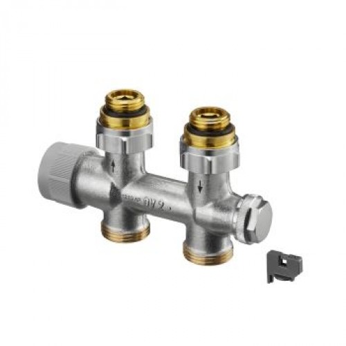 OVENTROP-Anschlussarmatur "Multiblock T" Dg, Rp 1/2 AG mit "QV" Ventileinsatz