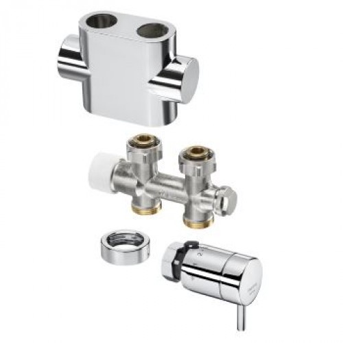 OVENTROP-Anschluss-Set für Badheizkörper "Multiblock T" + "pinox H" Dg, chrom 1184285