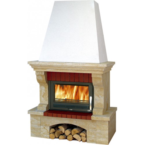 ABX Warmwasser-Kamin OXFORD KLASIK 4011, Holzsims