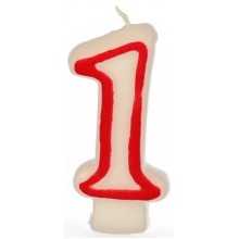 PAPSTAR Geburtstagskerze „1“, 7,3 cm, 4430101