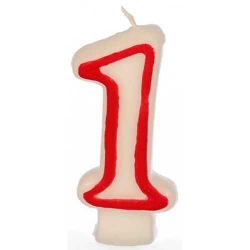 PAPSTAR Geburtstagskerze „1“, 7,3 cm, 4430101
