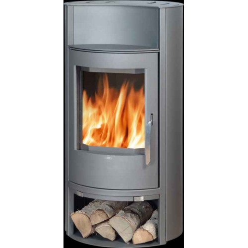 ABX PORI 7 AQUA Kaminofen mit Wärmetauscher, graues Blech ABX PORI 7 AQUA Kaminofen mit Wärmetauscher, graues Blech