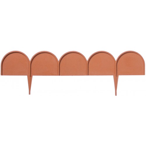 Prosperplast GARDEN LINE Beeteinfassung Palisade Rasenkante 10m terracotta IKRA-R624