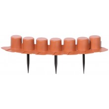 Prosperplast Palisade dunkel 4,05m, 7St. terracotta IPAL7