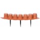 Prosperplast Palisade dunkel 4,05m, 7St. terracotta IPAL7