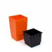 Pflanzkübel COUBI Blumentopf Pflanzbehälter mit Einsatz viereckig 4l, orange DUW160