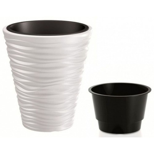 Prosperplast SAND Blumentopf 38,8cm, 37l, weiß DBSA400-S449