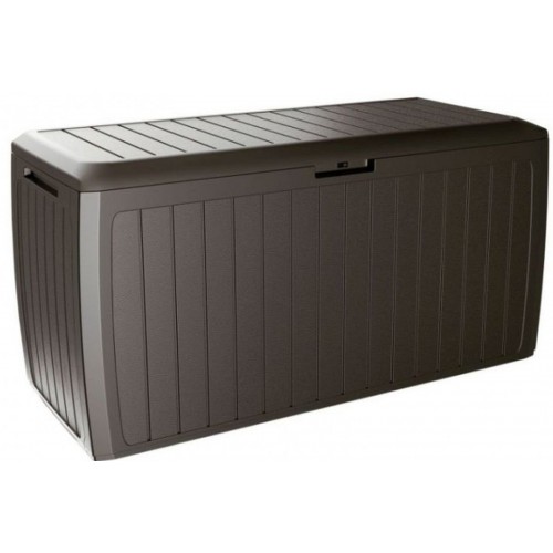 Kissenbox Auflagenbox Gartenbox Gartentruhe Kunststoff mit Rollen Mokka 17 x47 x 60cm 290l