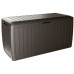 Kissenbox Auflagenbox Gartenbox Gartentruhe Kunststoff mit Rollen Mokka 17 x47 x 60cm 290l