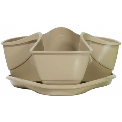 PROSPERPLAST COUBI Blumentopf Kräutertopf 3 l, creme DKN3001