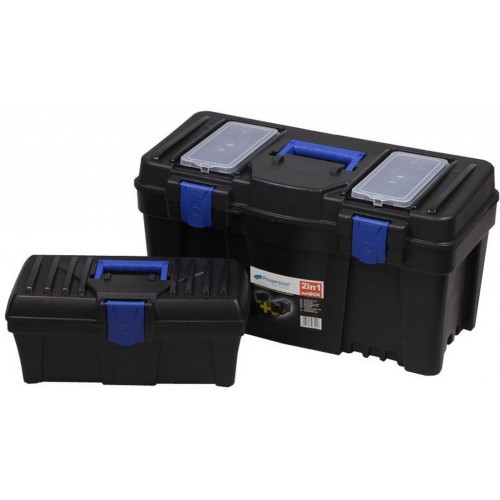 Prosperplast SETBOX 2v1 Werkzeugkoffer Set, schwarz, NBX1525 Prosperplast SETBOX 2v1 Werkzeugkoffer Set, schwarz, NBX1525