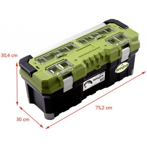 PROSPERPLAST TITAN PLUS Werkzeugkoffer, grün 752 x 300 x 304 mm NTF30AM