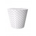 Blumenkübel Blumentopf Pflanztopf Pflanzkübel MATUBA 28 L, weiß in Flecht-Optik DBMA400