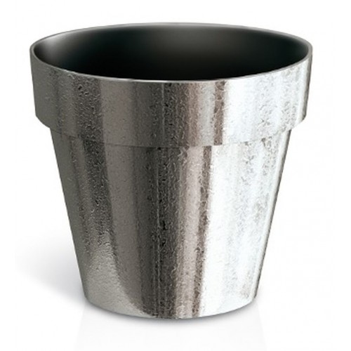 PROSPERPLASTCUBE CHROME SILVER Übertopf 3,5 L silber DGC200SF