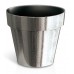 PROSPERPLASTCUBE CHROME SILVER Übertopf 3,5 L silber DGC200SF