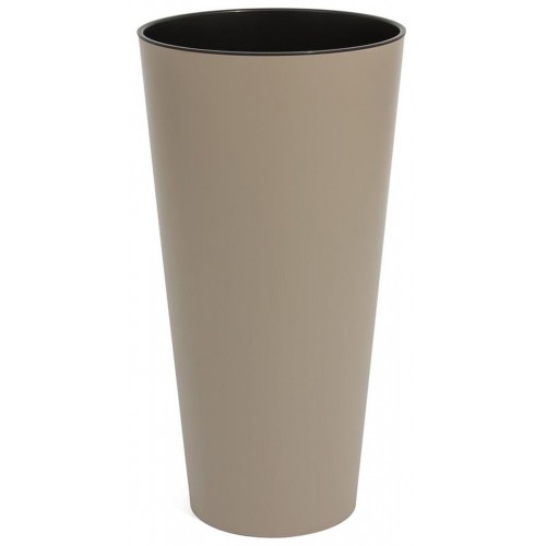 Blumenvase Blumentopf inkl. Einsatz TUBUS SLIM Pflanzsäule 15 L mocca matt DTUS250