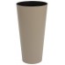 Blumenvase Blumentopf inkl. Einsatz TUBUS SLIM Pflanzsäule 15 L mocca matt DTUS250