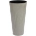 Blumenvase Blumentopf inkl. Einsatz TUBUS SLIM Pflanzsäule 8 L grau matt Beton DTUS200B