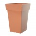 Blumentopf Übertopf viereckig LOFLY SQUARE Blumenkübel 12,9 l, terracotta DLOFQ240