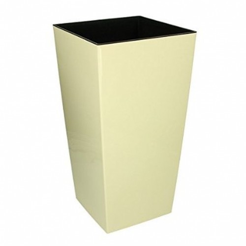 Großer Pflanzkübel URBI SQUARE 26,6L Blumentopf inkl.Einsatz Kunststoff beige DURS265