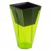 URBI TWIST Blumentopf m. Einsatz viereckig limettengrün transparent H 27 cm DURD140P