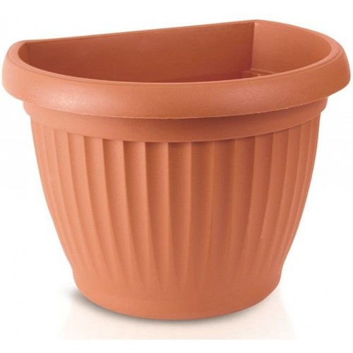 Prosperplast TERRA Blumentopf halbrund zum Aufhängen, 22cm, 2,8 l terracotta DST3