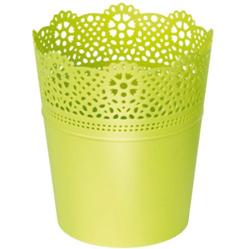 Prosperplast LACE Blumentopf mit Spitzenumrandung 16 cm lime-grün DLAC160-389U