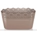 Prosperplast LACE Blumentopf mit Spitzenumrandung 28,5 x 13,5 cm, mocca DLAC285-7529U