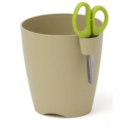 PROSPERPLAST LIMES UNO Kräutertopf Übertopf m. Schere 1,3 l creme DLU130