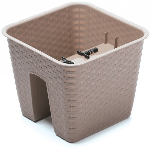 PROSPERPLAST RATOLLA Reling Blumenkasten 27,2 x 27,2 x 22,5cm mocca DRLB280 PROSPERPLAST RATOLLA Reling Blumenkasten 27,2 x 27,2 x 22,5cm mocca DRLB280