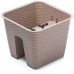 PROSPERPLAST RATOLLA Reling Blumenkasten 27,2 x 27,2 x 22,5cm mocca DRLB280