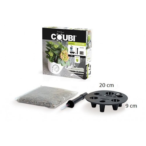 Bewässerungsset Wasserstandsanzeiger COUBI durchmesser 20 cm mit Granulat IZCO200