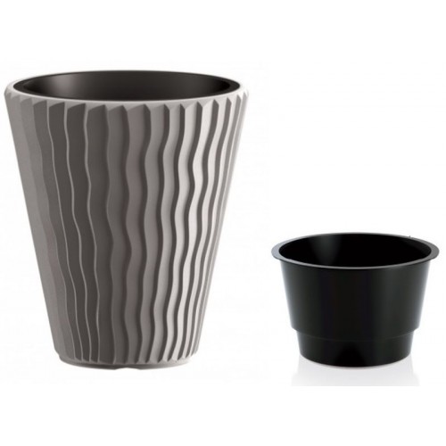 Prosperplast SANDY Blumentopf 39cm, 37l, grau DBSP400-405U Prosperplast SANDY Blumentopf 39cm, 37l, grau DBSP400-405U