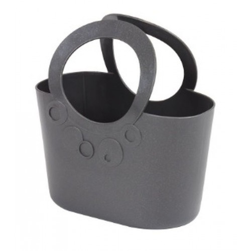 Flexi Tasche Einkaufstasche Strand Korb Lily, Dunkelgrau 24 cm breit, ITLI240-426U